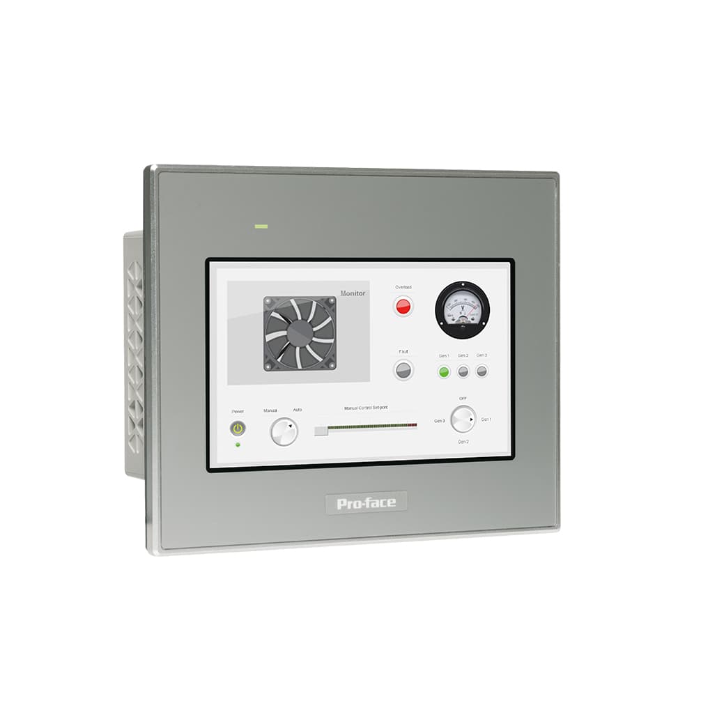 Proface PFXST6200WADE PFXST6200WADE Pro-face - 4"W GPPRO EX, 480 x 272 pixel 16M colors display with analog signal touch panel, COM1 RS232C/RS422/485 (D-Sub9), Ethernet(RJ45) x 1, USB Host and Device, 24VDC, ST6000 SERIES