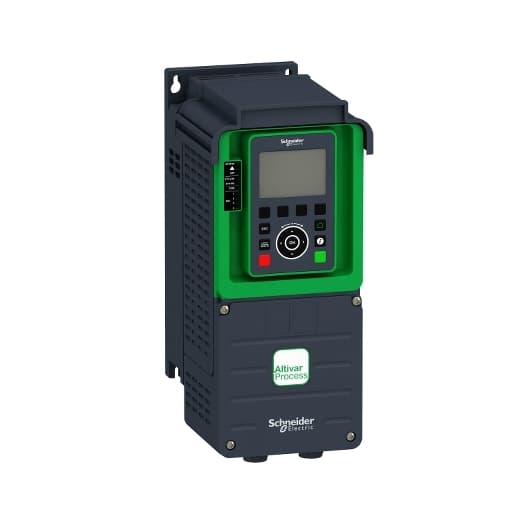 Schneider Electric ATV630U30M3 Schneider Electric ATV630U30M3 is a Variable Speed/Frequency Drive (VSD/VFD) / Inverter from the Altivar Process 630 series designed for variable and constant load torque applications. It features STO (Safe Torque Off up to SIL3), optimized torque mode for PM (permanent magnet) motors, sensorless estimated flow rate, and accurate measurement including installation energy drift detection. This model is ATEX compliant, operates on a supply voltage of 170-264Vac, and offers dimensions of H350mm x W144mm x D203mm with an IP21 UL type 1 degree of protection. It supports a rated current of 13.7A in normal-duty at 4kHz and 11.2A in heavy-duty at 4kHz, with maximum currents of 15.1A (normal-duty; for 60s) and 16.8A (heavy-duty; for 60s) respectively. Wall mounting is the prescribed mounting mode. Communication is facilitated through Modbus, Modbus TCP, and Ethernet on a 3-phase network with an output frequency range of 0.1-500 Hz. It includes 2 analog outputs, 7 digital inputs with programmable and pulse input options, and 3 digital outputs. The analog inputs are versatile, supporting multiple signal types. The current consumption varies with voltage and duty, and the rated active power is 3kW for normal-duty and 2.2kW for heavy-duty, equivalent to 3HP in heavy-duty applications. Schneider Electric ATV630U30M3 Schneider Electric ATV630U30M3 is a Variable Speed/Frequency Drive (VSD/VFD) / Inverter from the Altivar Process 630 series designed for variable and constant load torque applications. It features STO (Safe Torque Off up to SIL3), optimized torque mode for PM (permanent magnet) motors, sensorless estimated flow rate, and accurate measurement including installation energy drift detection. This model is ATEX compliant, operates on a supply voltage of 170-264Vac, and offers dimensions of H350mm x W144mm x D203mm with an IP21 UL type 1 degree of protection. It supports a rated current of 13.7A in normal-duty at 4kHz and 11.2A in heavy-duty at 4kHz, with maximum currents of 15.1A (normal-duty; for 60s) and 16.8A (heavy-duty; for 60s) respectively. Wall mounting is the prescribed mounting mode. Communication is facilitated through Modbus, Modbus TCP, and Ethernet on a 3-phase network with an output frequency range of 0.1-500 Hz. It includes 2 analog outputs, 7 digital inputs with programmable and pulse input options, and 3 digital outputs. The analog inputs are versatile, supporting multiple signal types. The current consumption varies with voltage and duty, and the rated active power is 3kW for normal-duty and 2.2kW for heavy-duty, equivalent to 3HP in heavy-duty applications.