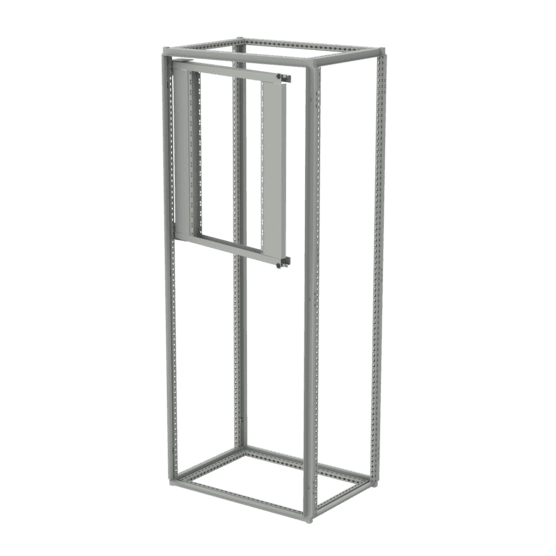 Hoffman PSF6 Partial Swing-Out Rack Frame, fits 600mm wide, Lt Gray, Steel Hoffman PSF6 Partial Swing-Out Rack Frame, fits 600mm wide, Lt Gray, Steel