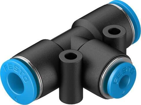 Festo 130820 push-in T-connector QST-6-4-100 reducing. Size: Standard, Nominal size: 2,3 mm, Assembly position: Any, Container size: 100, Design structure: Push/pull principle Festo 130820 push-in T-connector QST-6-4-100 reducing. Size: Standard, Nominal size: 2,3 mm, Assembly position: Any, Container size: 100, Design structure: Push/pull principle