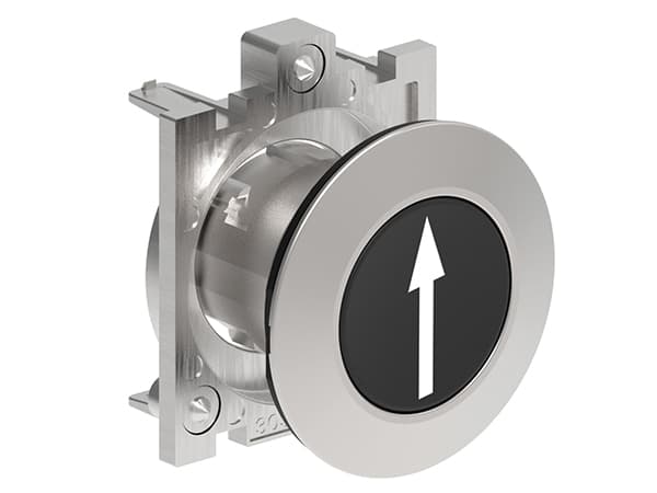 Lovato Electric LPFB1152 LPFB1152 Lovato - Pushbutton actuator, spring return, with symbol dia: 30mm Platinum series flat metal, flush, ‚Üë/Black Lovato Electric LPFB1152 LPFB1152 Lovato - Pushbutton actuator, spring return, with symbol dia: 30mm Platinum series flat metal, flush, ‚Üë/Black