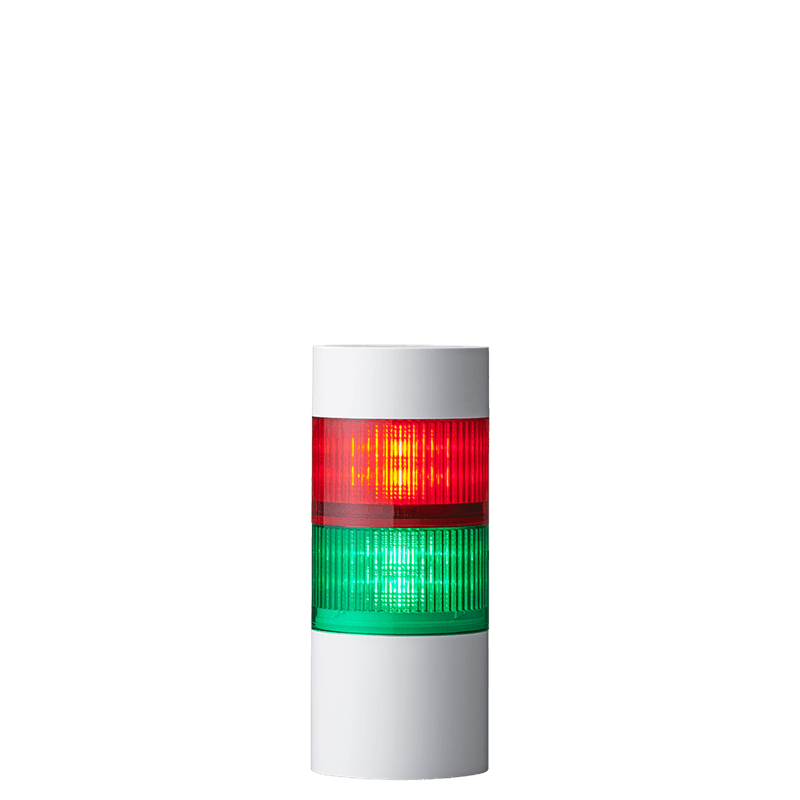 Patlite LR10-202WJBW-RG 2-tier Red Green LED, 100mm Washdown Safe Signal Tower with Buzzer for Direct Mount with Cable Patlite LR10-202WJBW-RG 2-tier Red Green LED, 100mm Washdown Safe Signal Tower with Buzzer for Direct Mount with Cable