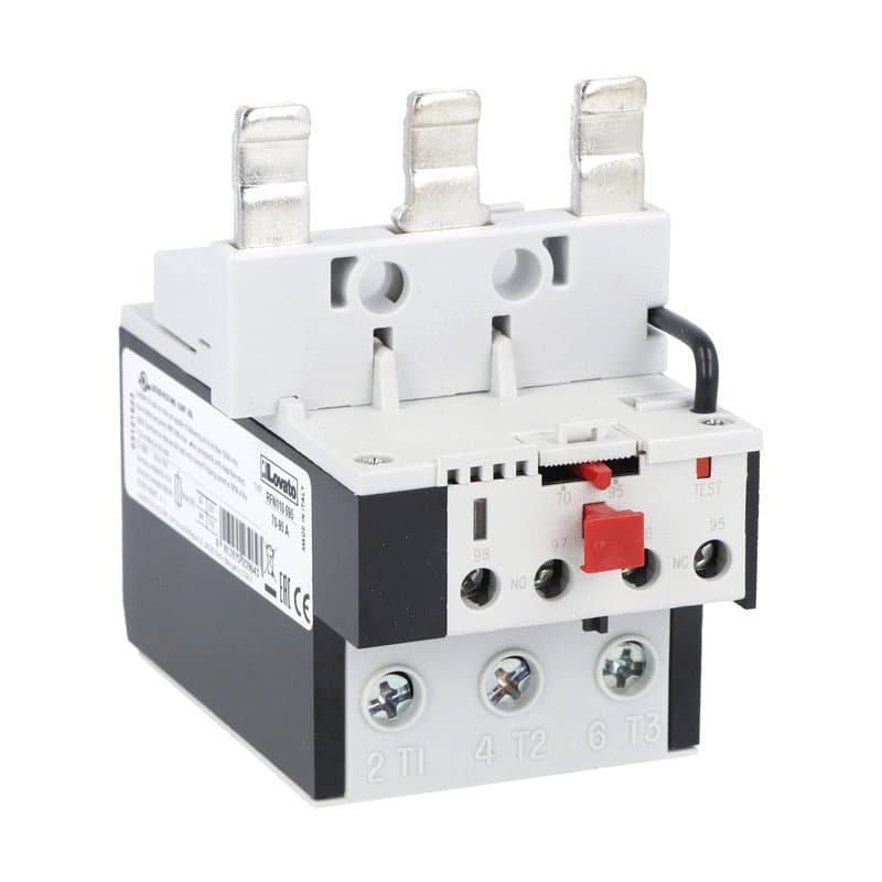 Lovato Electric RFN110095 RFN110095 Lovato - Motor protection relay, non phase failure/non single-phase sensitive. Three-pole (three-phase), manual resetting. Direct mounting on BF95 - BF150 contactors, 70...95A Lovato Electric RFN110095 RFN110095 Lovato - Motor protection relay, non phase failure/non single-phase sensitive. Three-pole (three-phase), manual resetting. Direct mounting on BF95 - BF150 contactors, 70...95A