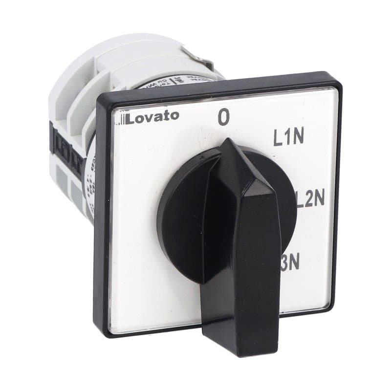 Lovato Electric 7GN1268U 7GN1268U Lovato - Rotary cam switch 7GN series, voltmeter switch for phase-neutral voltages 16A, for front mounting with black handle, front plate 48X48mm Lovato Electric 7GN1268U 7GN1268U Lovato - Rotary cam switch 7GN series, voltmeter switch for phase-neutral voltages 16A, for front mounting with black handle, front plate 48X48mm
