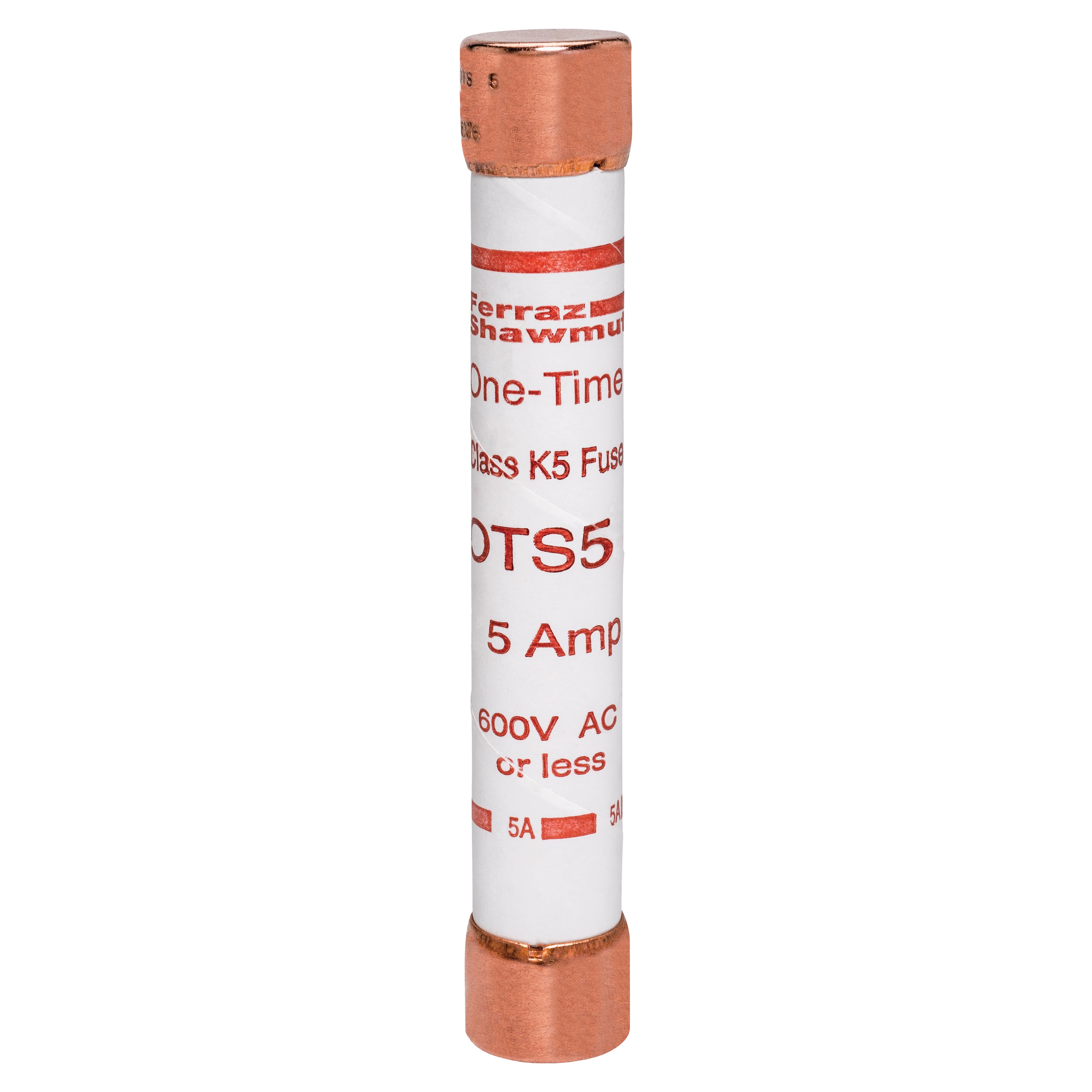 Mersen OTS5 OTS5 Mersen - Fuse OTS - Class K5 - Fast-Acting 600VAC 300VDC 5A Ferrule Amp-Trap® Mersen OTS5 OTS5 Mersen - Fuse OTS - Class K5 - Fast-Acting 600VAC 300VDC 5A Ferrule Amp-Trap®