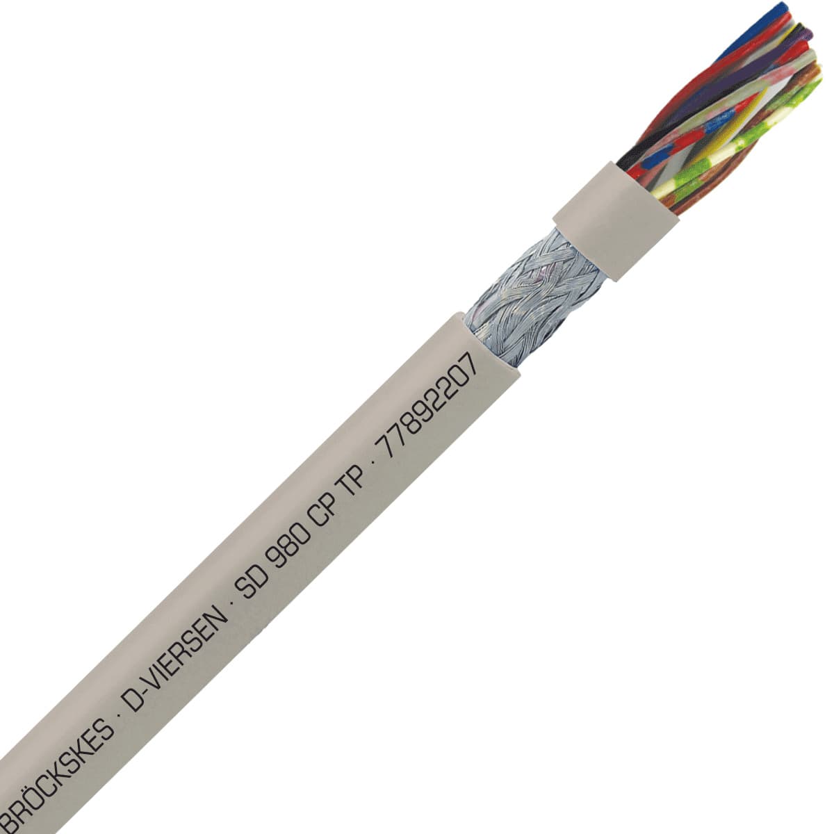 SAB 77892207 SD 980 CP TP - 22 AWG/7pr, shielded halogen-free continuous flex heavy duty PUR data cable, UL, CSA, CE, RoHS SAB 77892207 SD 980 CP TP - 22 AWG/7pr, shielded halogen-free continuous flex heavy duty PUR data cable, UL, CSA, CE, RoHS