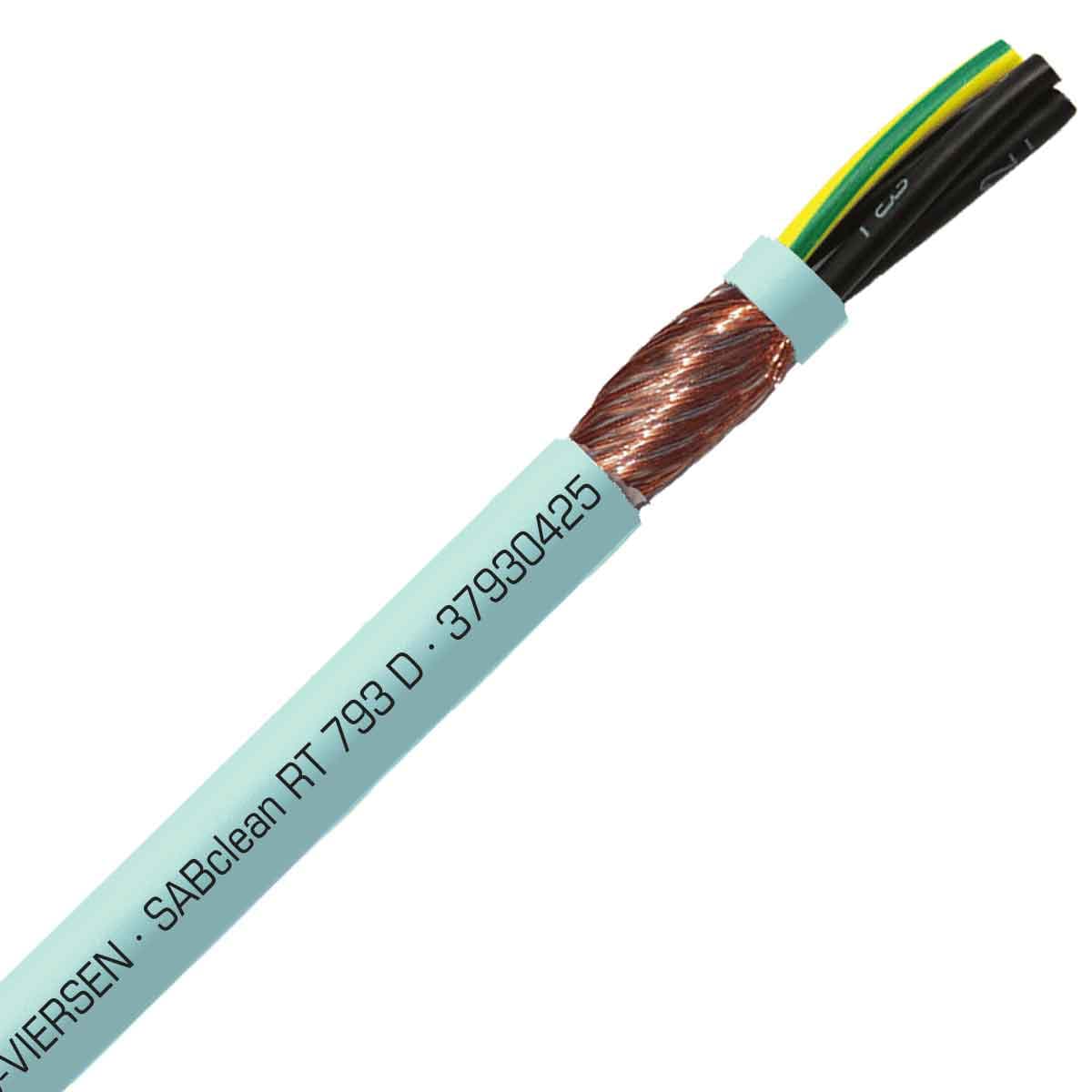 SAB 37930425 SABclean RT 793 D - 14 AWG/4c, TPE clean room shielded torsional cable, ±360° torsion SAB 37930425 SABclean RT 793 D - 14 AWG/4c, TPE clean room shielded torsional cable, ±360° torsion