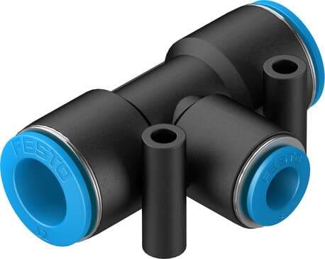 Festo 130615 push-in T-connector QST-12-8 reducing. Size: Standard, Nominal size: 5,1 mm, Assembly position: Any, Container size: 10, Design structure: Push/pull principle Festo 130615 push-in T-connector QST-12-8 reducing. Size: Standard, Nominal size: 5,1 mm, Assembly position: Any, Container size: 10, Design structure: Push/pull principle