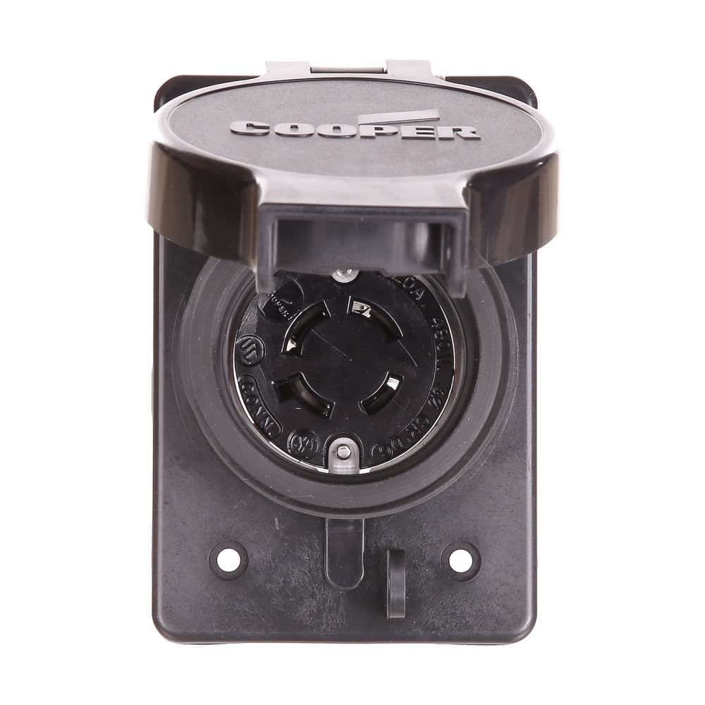 Eaton L1620RWBK L1620RWBK Eaton - Eaton Arrow Hart watertight locking receptacle, #14-8 AWG, 20A, Industrial, 480V, Back wiring, Black, Single, Watertight, L16-20, Three-pole, Four-wire, Thermoplastic Eaton L1620RWBK L1620RWBK Eaton - Eaton Arrow Hart watertight locking receptacle, #14-8 AWG, 20A, Industrial, 480V, Back wiring, Black, Single, Watertight, L16-20, Three-pole, Four-wire, Thermoplastic