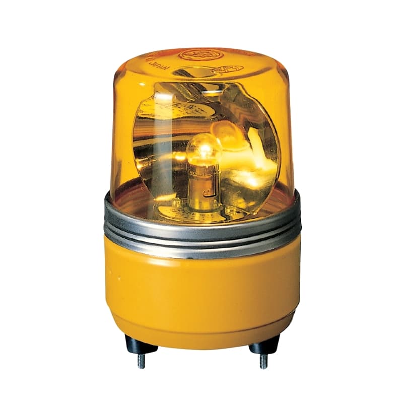 Patlite SKH-24EA-Y-FA001 100mm rotating beacon, incandescent bulb, 24V DC, painted metal base, Amber Patlite SKH-24EA-Y-FA001 100mm rotating beacon, incandescent bulb, 24V DC, painted metal base, Amber