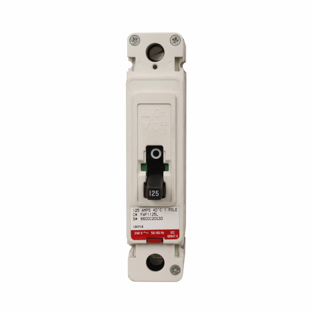 Eaton FWF1032VL FWF1032VL Eaton - Eaton Series C complete molded case circuit breaker, F-frame, FWF, Complete breaker, Fixed thermal, fixed magnetic trip type, Single-pole, 32A, 240 Vac, 40 kAIC at 240 Vac, Line and load, 50°C Eaton FWF1032VL FWF1032VL Eaton - Eaton Series C complete molded case circuit breaker, F-frame, FWF, Complete breaker, Fixed thermal, fixed magnetic trip type, Single-pole, 32A, 240 Vac, 40 kAIC at 240 Vac, Line and load, 50°C
