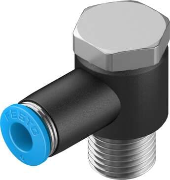 Festo 153088 push-in L-fitting QSLV-1/4-6 360° orientable, male thread with external hexagon. Size: Standard, Nominal size: 4,3 mm, Type of seal on screw-in stud: coating, Assembly position: Any, Container size: 10 Festo 153088 push-in L-fitting QSLV-1/4-6 360° orientable, male thread with external hexagon. Size: Standard, Nominal size: 4,3 mm, Type of seal on screw-in stud: coating, Assembly position: Any, Container size: 10