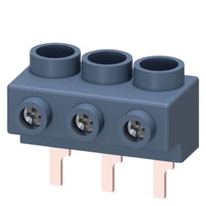 Siemens 3RV1915-5A 3-phase supply terminal for 3-phase busbar for size S0 and S00 connection from top Pin shape connections Siemens 3RV1915-5A 3-phase supply terminal for 3-phase busbar for size S0 and S00 connection from top Pin shape connections