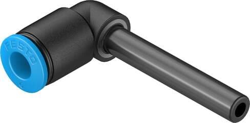 Festo 153066 push-in L-connector QSL-6HL with push-in sleeve. Size: Standard, Nominal size: 3,1 mm, Assembly position: Any, Container size: 10, Design structure: Push/pull principle Festo 153066 push-in L-connector QSL-6HL with push-in sleeve. Size: Standard, Nominal size: 3,1 mm, Assembly position: Any, Container size: 10, Design structure: Push/pull principle