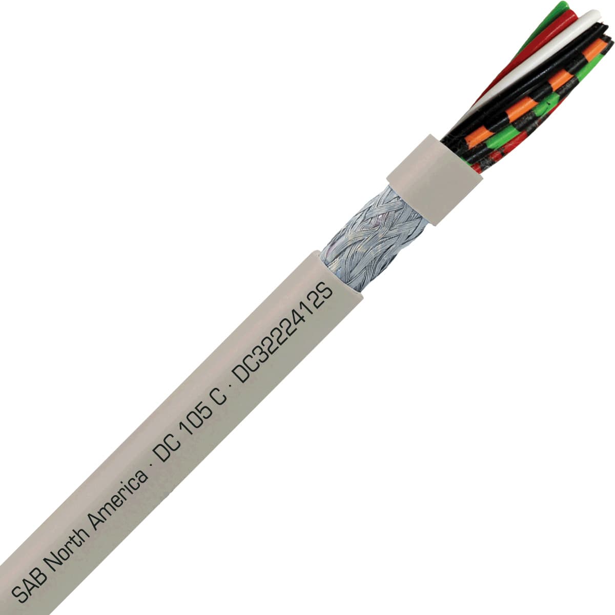 SAB DC3222412S DC 105 C - 24 AWG/12c, shielded flexible oil resistant data cable, UL, CSA, CE, RoHS SAB DC3222412S DC 105 C - 24 AWG/12c, shielded flexible oil resistant data cable, UL, CSA, CE, RoHS