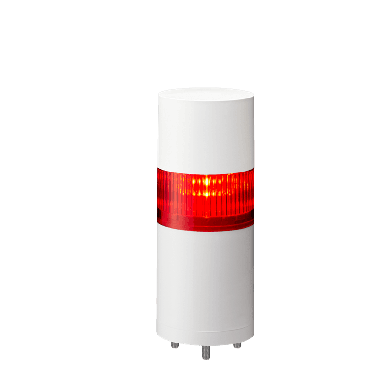 Patlite LR7-102WJBW-R 70mm 1-tier Signal Tower, 24V DC, Direct Mount with Cable, Flashing/Buzzer, Off-white, Red LED Patlite LR7-102WJBW-R 70mm 1-tier Signal Tower, 24V DC, Direct Mount with Cable, Flashing/Buzzer, Off-white, Red LED
