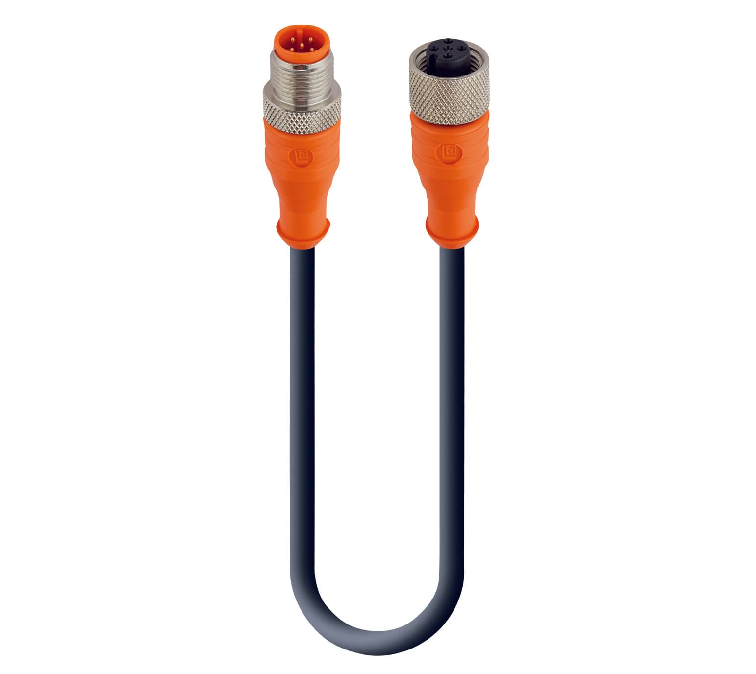 Belden 71725 Sensor/Actuator Double-Ended Cordset: Male straight A-coded orange 5-pin M12 Standard connector to female straight A-coded orange 5-pin M12 Standard connector, 50 V AC / 60 V DC, 4 A; PUR black cable, 3-wires, 0.50 mm², RST 5-3-RKT 5-3-226/10 M, 10 m, 4 A Belden 71725 Sensor/Actuator Double-Ended Cordset: Male straight A-coded orange 5-pin M12 Standard connector to female straight A-coded orange 5-pin M12 Standard connector, 50 V AC / 60 V DC, 4 A; PUR black cable, 3-wires, 0.50 mm², RST 5-3-RKT 5-3-226/10 M, 10 m, 4 A