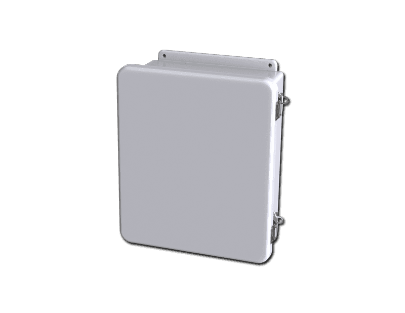 Saginaw Control SCE-12105CHQRFG Fiberglass Enclosure, Height:13.41", Width:11.43", Depth:5.21", Light gray fiberglass. Optional sub-panels are marine grade aluminum. Saginaw Control SCE-12105CHQRFG Fiberglass Enclosure, Height:13.41", Width:11.43", Depth:5.21", Light gray fiberglass. Optional sub-panels are marine grade aluminum.