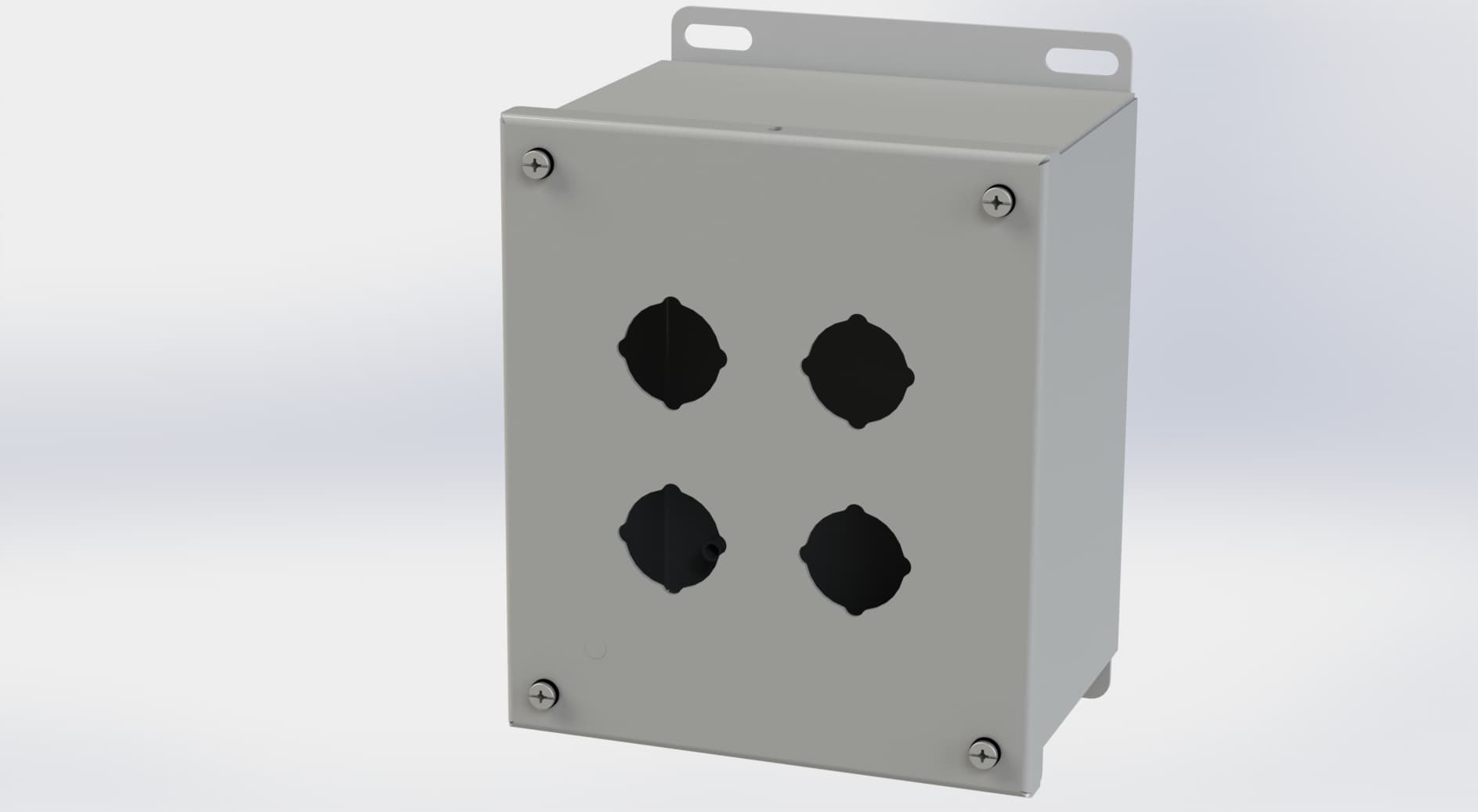 Saginaw Control SCE-4SPBX PBX Enclosure, Height:7.25", Width:6.25", Depth:4.75", ANSI-61 gray powder coating inside and out. Saginaw Control SCE-4SPBX PBX Enclosure, Height:7.25", Width:6.25", Depth:4.75", ANSI-61 gray powder coating inside and out.