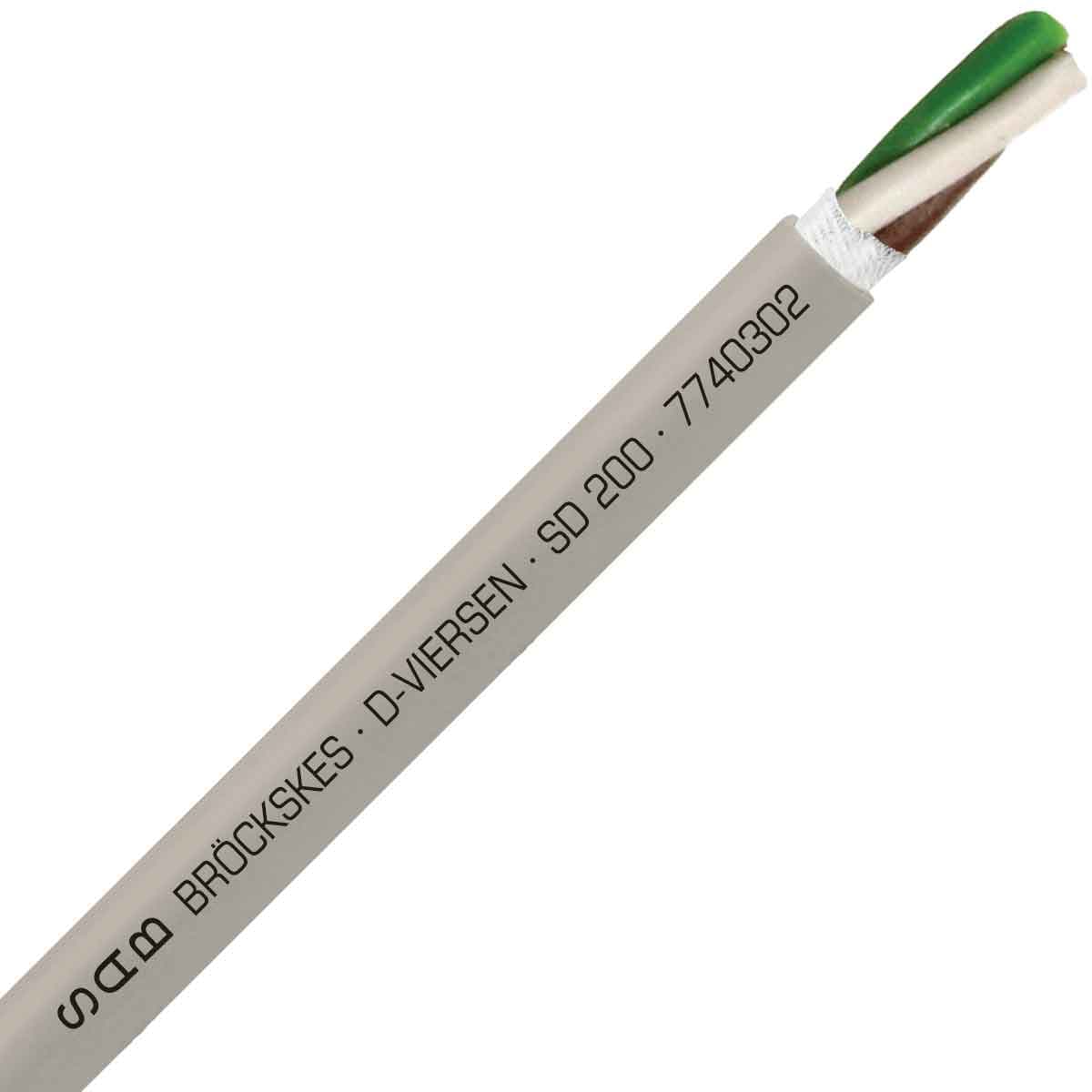 SAB 7740302 SD 200 - 24 AWG/3c, halogen free continuous flex oil resistant data & control cable, CE, RoHS SAB 7740302 SD 200 - 24 AWG/3c, halogen free continuous flex oil resistant data & control cable, CE, RoHS