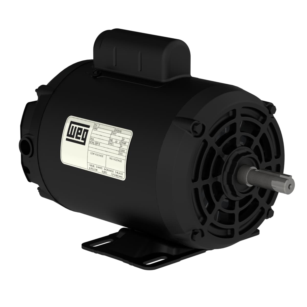 WEG 11454080 Compressor Duty 0.75 HP 2P C56 1Ph 115/208-230 V 60 Hz IC01 - ODP - Foot-mounted WEG 11454080 Compressor Duty 0.75 HP 2P C56 1Ph 115/208-230 V 60 Hz IC01 - ODP - Foot-mounted