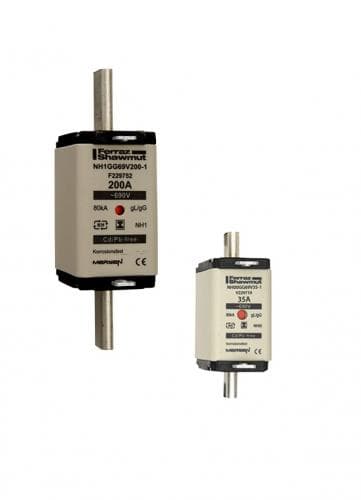 Mersen S229717 NH fuse-link gG, 690VAC, size 000, 80A double indicator/insulated tags Mersen S229717 NH fuse-link gG, 690VAC, size 000, 80A double indicator/insulated tags