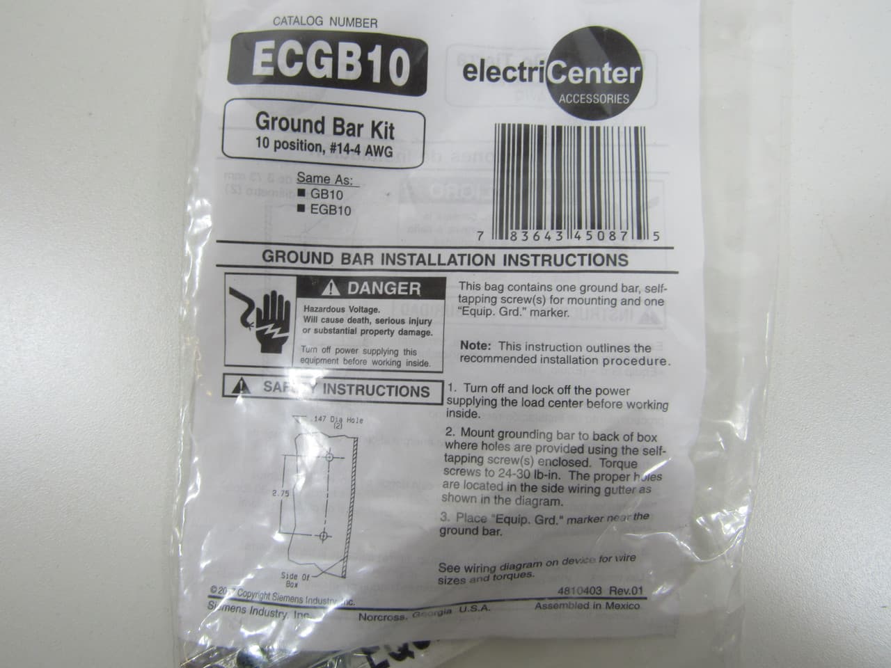 Siemens ECGB10 Siemens Low Voltage Residential Specialty Load Centers: Ground Bar Kits for Legacy load centers. 10 positions. for Legacy load centers. 10 positions . Siemens ECGB10 Siemens Low Voltage Residential Specialty Load Centers: Ground Bar Kits for Legacy load centers. 10 positions. for Legacy load centers. 10 positions .