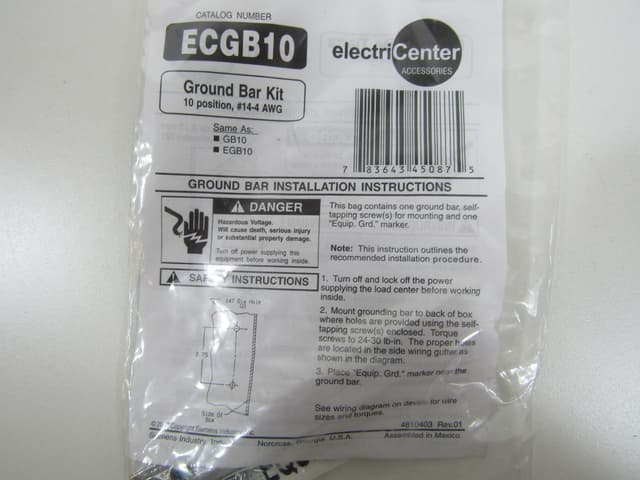 ECGB10 Part Image. Manufactured by Siemens.