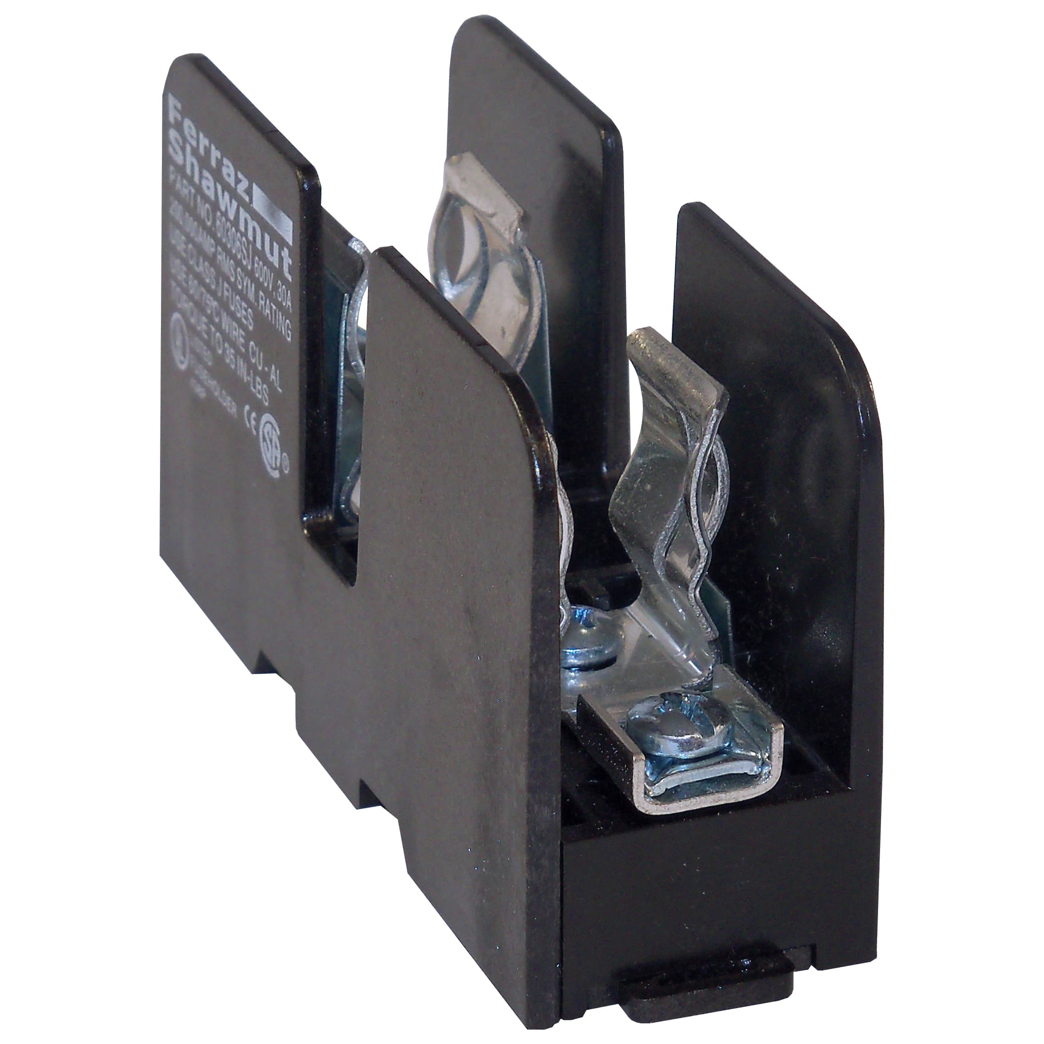 Mersen 60326SJ 60326SJ Mersen - Fuse Block 600VAC 600VDC Class J 30A 1-Pole Pressure Plate with Reinforced Clip Mersen 60326SJ 60326SJ Mersen - Fuse Block 600VAC 600VDC Class J 30A 1-Pole Pressure Plate with Reinforced Clip