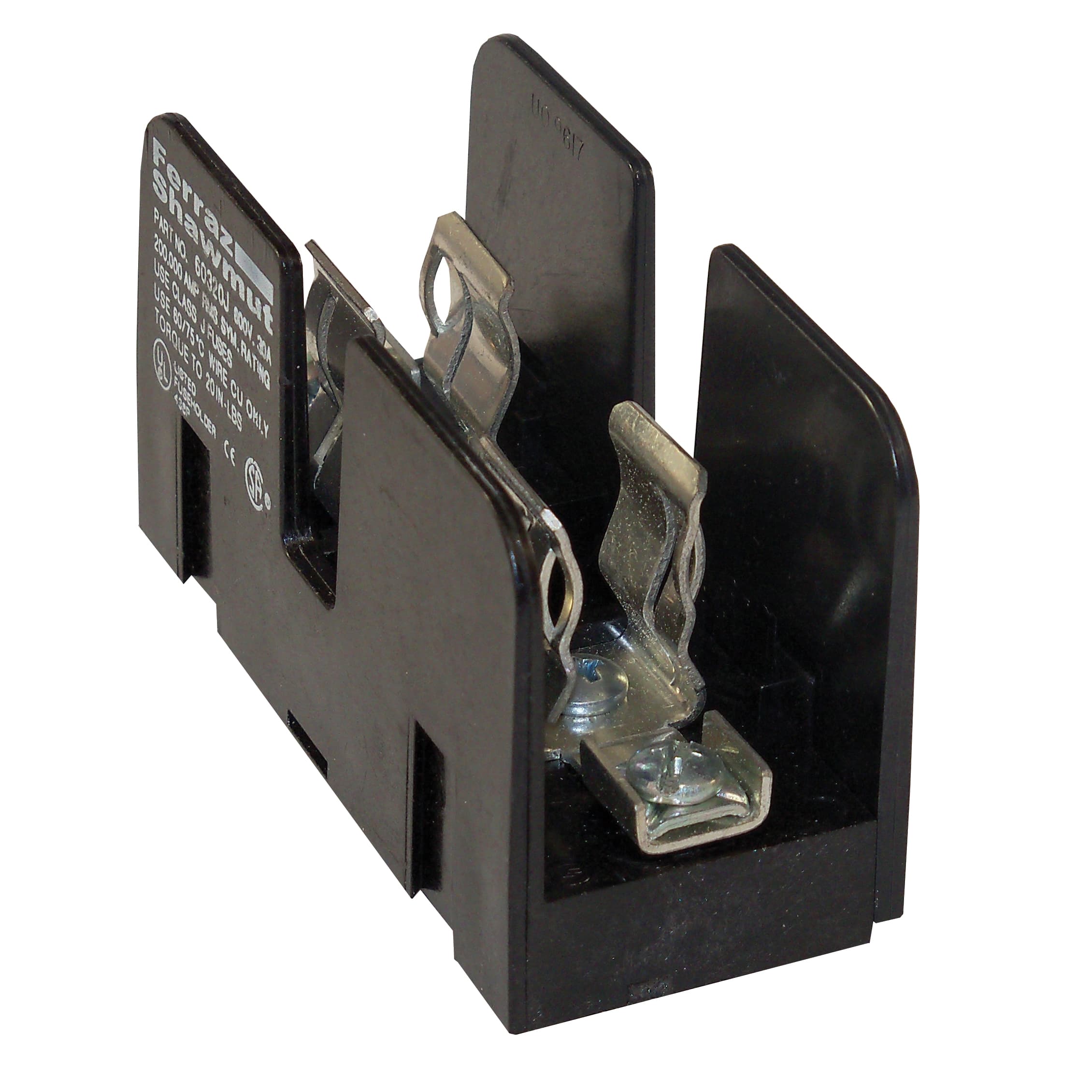 Mersen 60321J 60321J Mersen - Fuse Block 600VAC 600VDC Class J 30A 1-Pole Pressure Plate Mersen 60321J 60321J Mersen - Fuse Block 600VAC 600VDC Class J 30A 1-Pole Pressure Plate