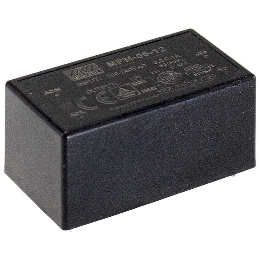 MEAN WELL MPM-05-15 AC-DC Single output Medical Encapsulated power supply; Output 15Vdc at 0.33A; PCB through hole; 2xMOPP MEAN WELL MPM-05-15 AC-DC Single output Medical Encapsulated power supply; Output 15Vdc at 0.33A; PCB through hole; 2xMOPP
