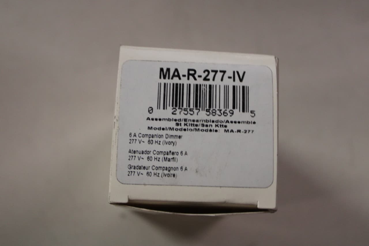 Lutron MA-R-277-IV Lutron MA-R-277-IV Light and Dimmer Switches EA Lutron MA-R-277-IV Lutron MA-R-277-IV Light and Dimmer Switches EA