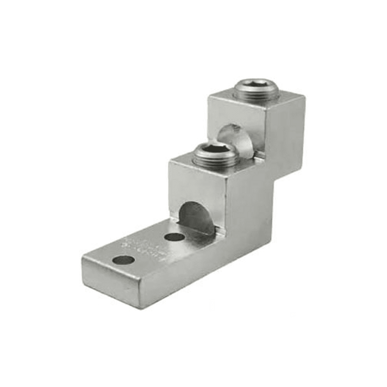 Ilsco PB2-600 3/8" Stud, 4.91" L, 1-3/8" Hole Spacing, 2 AWG to 600 KCMIL Stranded, Silver, Electro Tin Plated Aluminum Alloy, 2-Hole, 2-Conductor, Chamfered Wire Entry, Stacked, Dual Rated, Panelboard Lug Ilsco PB2-600 3/8" Stud, 4.91" L, 1-3/8" Hole Spacing, 2 AWG to 600 KCMIL Stranded, Silver, Electro Tin Plated Aluminum Alloy, 2-Hole, 2-Conductor, Chamfered Wire Entry, Stacked, Dual Rated, Panelboard Lug