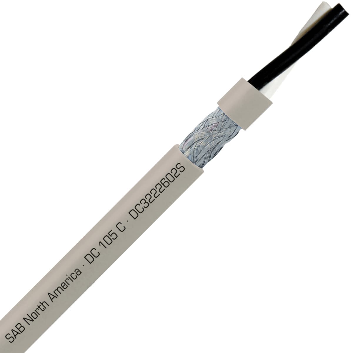 SAB DC3222602S DC 105 C - 26 AWG/2c, shielded flexible oil resistant data cable, UL, CSA, CE, RoHS SAB DC3222602S DC 105 C - 26 AWG/2c, shielded flexible oil resistant data cable, UL, CSA, CE, RoHS