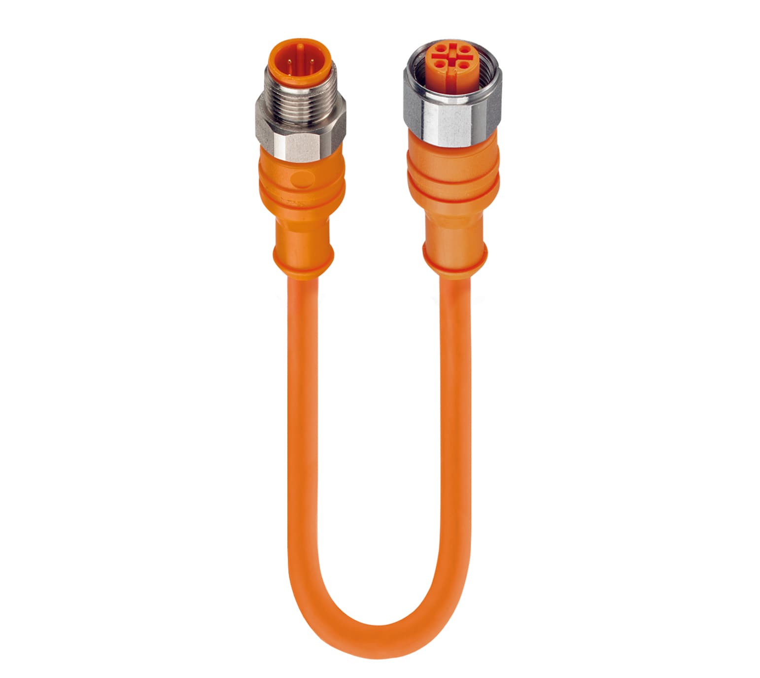 Belden 71533 Sensor/Actuator Double-Ended Cordset: Male straight A-coded orange 4-pin M12 F&B (PVC) connector to female straight A-coded orange 4-pin M12 F&B (PVC) connector, 230 V AC/DC, 4 A; PVC orange cable, 4-wires, 0.25 mm², PRST 4-PRKT 4-07/0,3 M, 0.3 m, 4 A Belden 71533 Sensor/Actuator Double-Ended Cordset: Male straight A-coded orange 4-pin M12 F&B (PVC) connector to female straight A-coded orange 4-pin M12 F&B (PVC) connector, 230 V AC/DC, 4 A; PVC orange cable, 4-wires, 0.25 mm², PRST 4-PRKT 4-07/0,3 M, 0.3 m, 4 A