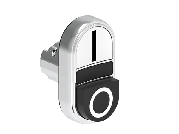 Lovato Electric LPSB7224 LPSB7224 Lovato - Double-touch actuator, spring return dia: 22mm Platinum series metal, 1 extended and 1 flush pushbuttons. Both spring return, White - Black/I - 0 Lovato Electric LPSB7224 LPSB7224 Lovato - Double-touch actuator, spring return dia: 22mm Platinum series metal, 1 extended and 1 flush pushbuttons. Both spring return, White - Black/I - 0