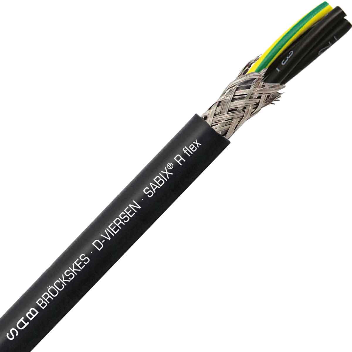 SAB 66701404 SABIX R flex - 14 AWG/4c, shielded halogen-free flame retardant continuously flexible rail cable, CE, RoHS SAB 66701404 SABIX R flex - 14 AWG/4c, shielded halogen-free flame retardant continuously flexible rail cable, CE, RoHS