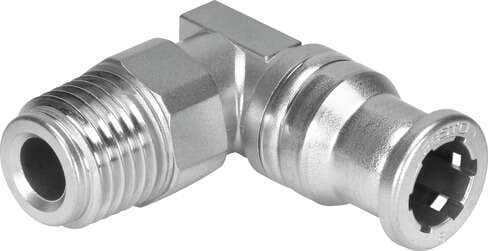 Festo 162874 push-in L-fitting CRQSL-1/4-8 360° orientable, male thread with external hexagon. Size: Standard, Nominal size: 5,1 mm, Assembly position: Any, Design: L-shape, Container size: 1 Festo 162874 push-in L-fitting CRQSL-1/4-8 360° orientable, male thread with external hexagon. Size: Standard, Nominal size: 5,1 mm, Assembly position: Any, Design: L-shape, Container size: 1