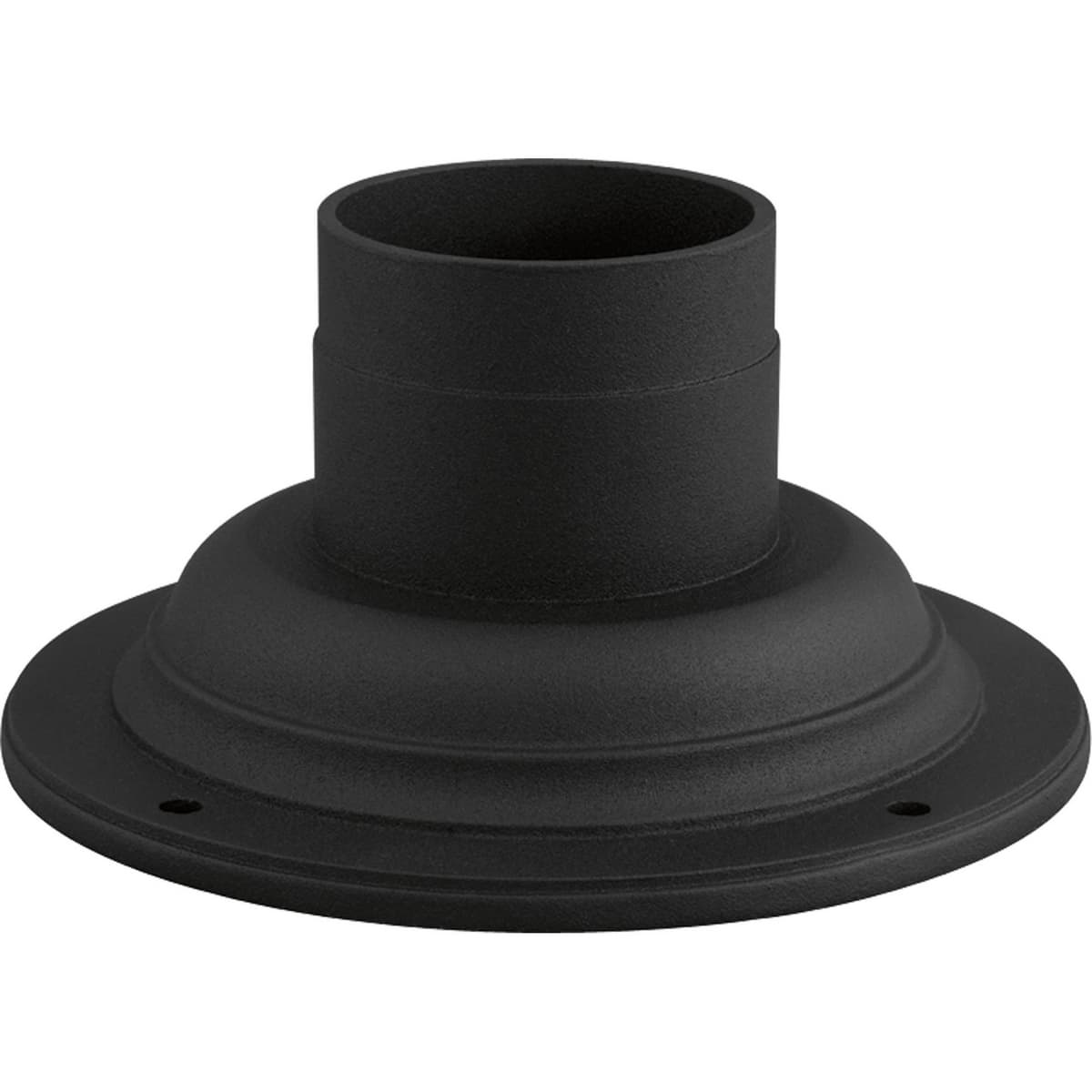 Hubbell P8726-31 Black cast aluminum for mounting post lanterns on pedestals or walls. ; Black finish. ; Pedestal or on top of wall mount. ; Accepts any single lantern which fits 3" post. ; #12 mounting screws provided. Hubbell P8726-31 Black cast aluminum for mounting post lanterns on pedestals or walls. ; Black finish. ; Pedestal or on top of wall mount. ; Accepts any single lantern which fits 3" post. ; #12 mounting screws provided.