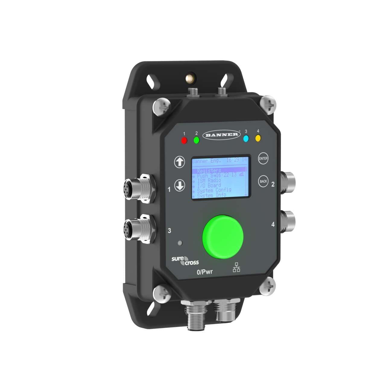 Banner DXM1200-X2 Banner DXM1200-X2 - DXM1200 Industrial Controller; Power: 12-30 V dc; IP67; Ethernet IP, Modbus TCP, Modbus RTU Client, Profinet; Female M12 (D-Code Ethernet) Banner DXM1200-X2 Banner DXM1200-X2 - DXM1200 Industrial Controller; Power: 12-30 V dc; IP67; Ethernet IP, Modbus TCP, Modbus RTU Client, Profinet; Female M12 (D-Code Ethernet)