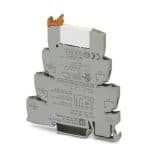 Phoenix Contact 2909522 PLC-INTERFACE, consisting of DIN-rail-mountable basic terminal block in 6.2 mm with screw connection and plug-in miniature relay with 6 A power contact, 1 changeover contact, 12 V DC input voltage. Approved according to ATEX/IECEx (Zone 2) and Ex Zone Cla Phoenix Contact 2909522 PLC-INTERFACE, consisting of DIN-rail-mountable basic terminal block in 6.2 mm with screw connection and plug-in miniature relay with 6 A power contact, 1 changeover contact, 12 V DC input voltage. Approved according to ATEX/IECEx (Zone 2) and Ex Zone Cla
