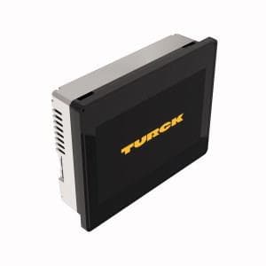 Turck TX807-P3CV01 TX800 HMI/PLC Product Series, 7″ Display — CODESYS V3 PLC with TARGET and WEB VISU, High-Quality Metal Housing and Glass Front with a Capacitive Touch, 7 TFT wide screen color display, LED backlight, 800 x 480 pixel resolution, 16 M colors, Capacitive touchscreen with glass front, 1 RJ45 Ethernet port with 10/100/1000 Mbit, 2 RJ45 Ethernet ports with 10/100 Mbit, 1 serial interface (RS232, RS485, RS422), 2 USB host ports, 1 SD card slot, " Turck TX807-P3CV01 TX800 HMI/PLC Product Series, 7″ Display — CODESYS V3 PLC with TARGET and WEB VISU, High-Quality Metal Housing and Glass Front with a Capacitive Touch, 7 TFT wide screen color display, LED backlight, 800 x 480 pixel resolution, 16 M colors, Capacitive touchscreen with glass front, 1 RJ45 Ethernet port with 10/100/1000 Mbit, 2 RJ45 Ethernet ports with 10/100 Mbit, 1 serial interface (RS232, RS485, RS422), 2 USB host ports, 1 SD card slot, "