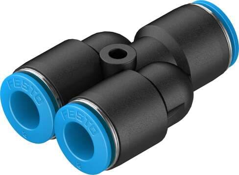 Festo 153150 push-in Y-connector QSY-8 Size: Standard, Nominal size: 4,6 mm, Assembly position: Any, Container size: 10, Design structure: Push/pull principle Festo 153150 push-in Y-connector QSY-8 Size: Standard, Nominal size: 4,6 mm, Assembly position: Any, Container size: 10, Design structure: Push/pull principle