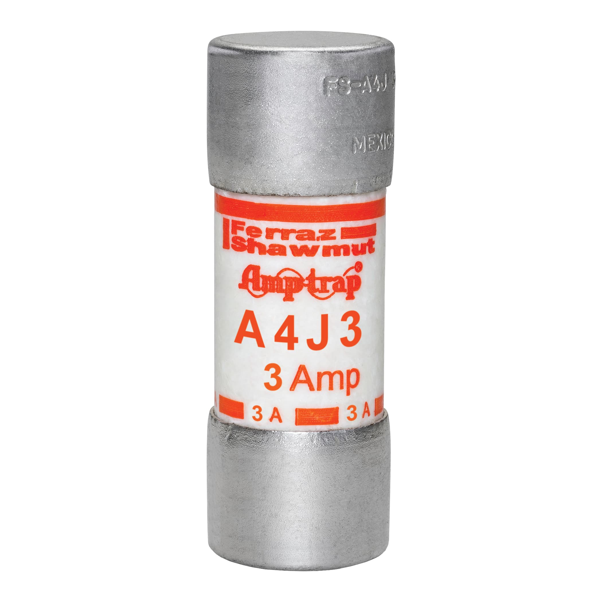 Mersen A4J3 A4J3 Mersen - Fuse A4J - Class J - Fast-Acting 600VAC 300VDC 3A Ferrule Amp-Trap® Mersen A4J3 A4J3 Mersen - Fuse A4J - Class J - Fast-Acting 600VAC 300VDC 3A Ferrule Amp-Trap®