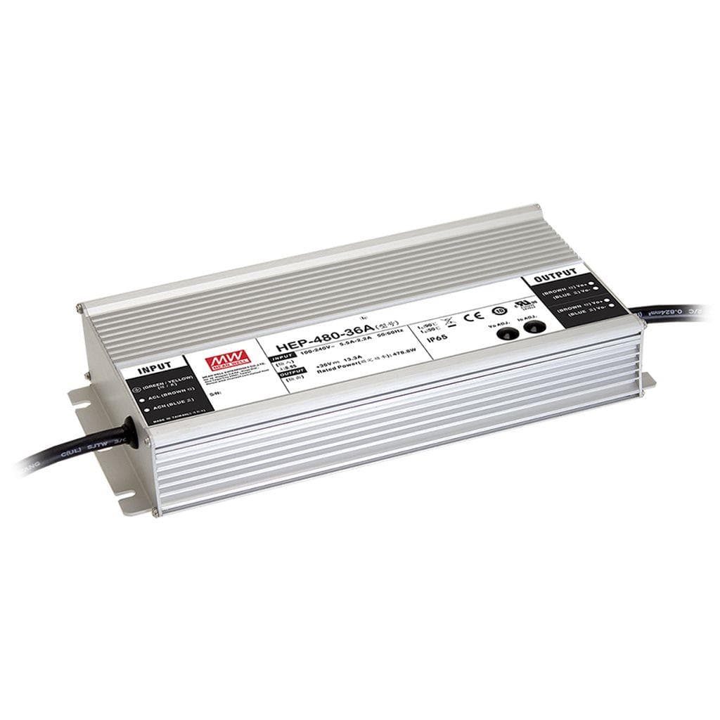 MEAN WELL HEP-480-36A AC-DC Single output industrial power supply with PFC; Output 36Vdc at 13.3A; Vo-Io adjust with Potentiometer; Withstand up to 10G Vibration MEAN WELL HEP-480-36A AC-DC Single output industrial power supply with PFC; Output 36Vdc at 13.3A; Vo-Io adjust with Potentiometer; Withstand up to 10G Vibration