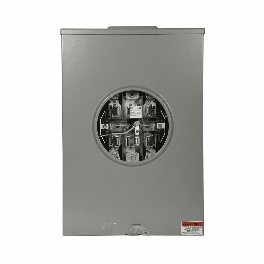 Eaton 1008801EXCH 1008801EXCH Eaton - Eaton meter socket, Comm, 200A, Over/under, 3-5/16 inch hub cover plate, #6-350 kcmil, 5-jaw, 1-ph, #6-350 kcmil, Lever bypass, 3-wire, Ringless, 600 Vac Eaton 1008801EXCH 1008801EXCH Eaton - Eaton meter socket, Comm, 200A, Over/under, 3-5/16 inch hub cover plate, #6-350 kcmil, 5-jaw, 1-ph, #6-350 kcmil, Lever bypass, 3-wire, Ringless, 600 Vac