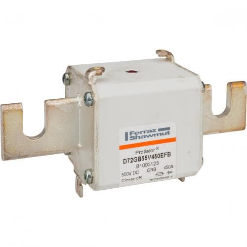 Mersen B1003123 Size 72 type EF style notched blade connections gR 450 A VAC/550VDC Mersen B1003123 Size 72 type EF style notched blade connections gR 450 A VAC/550VDC