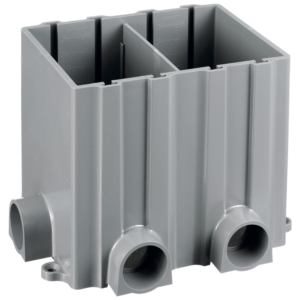 Hubbell PFBRG2 Concrete Floorboxes, Flush, 2-Gang Rectangular PVC Box, 3.00" Minimum Depth of Pour ; Non-corrosive plastic construction ; Parallel conduit hubs reduce labor and material cost ; Concrete cover, conduit reducers and conduit hub plugs included ; PVC Constr Hubbell PFBRG2 Concrete Floorboxes, Flush, 2-Gang Rectangular PVC Box, 3.00" Minimum Depth of Pour ; Non-corrosive plastic construction ; Parallel conduit hubs reduce labor and material cost ; Concrete cover, conduit reducers and conduit hub plugs included ; PVC Constr