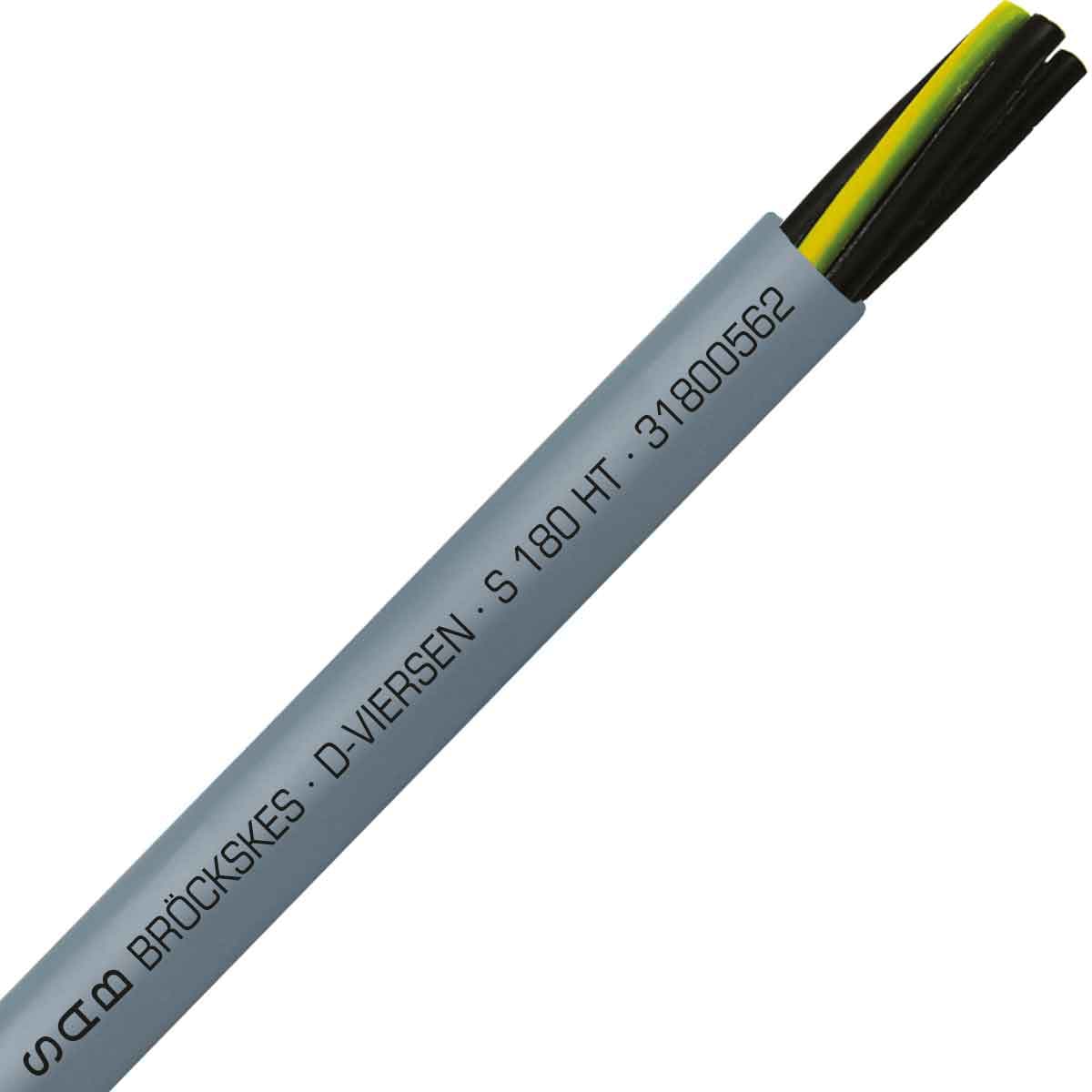 SAB 31800562 S 180 HT - 6 AWG/5c, high temperature continuous flex silicone cable, CE, RoHS SAB 31800562 S 180 HT - 6 AWG/5c, high temperature continuous flex silicone cable, CE, RoHS