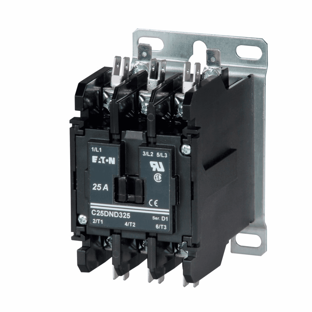 Eaton C25DNF240B C25DNF240B Eaton - Eaton definite purpose contactor, Quick,40A,208-240 Vac, 50/60 Hz, Open with metal mounting plate, 15-50A, two- and three-pole, 40A, Contactor, 2P, 50A, Box lugs (posidrive setscrew) and quick connect terminals (side-by-side), Non-reversing Eaton C25DNF240B C25DNF240B Eaton - Eaton definite purpose contactor, Quick,40A,208-240 Vac, 50/60 Hz, Open with metal mounting plate, 15-50A, two- and three-pole, 40A, Contactor, 2P, 50A, Box lugs (posidrive setscrew) and quick connect terminals (side-by-side), Non-reversing